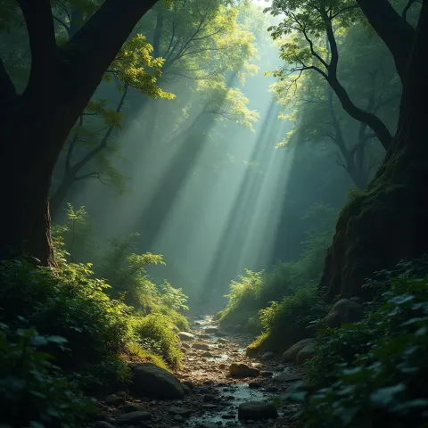 Untamed Wilderness in Dramatic Chiaroscuro