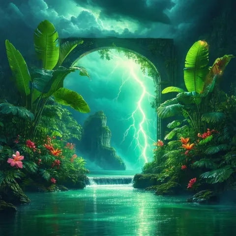 Enchanted Amazon Jungle Portal to Atlantis