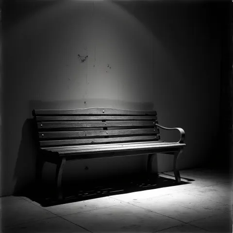 Minimalist Bench in Dramatic Tri X Contrast
