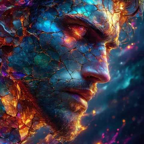 Man's Sins Dissolving Piece by Piece