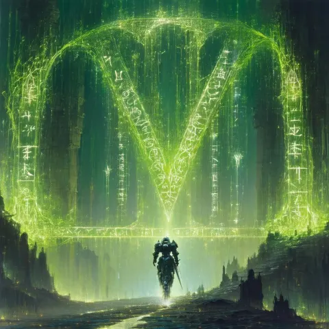 Armored Core Reimagined With Glowing Runes