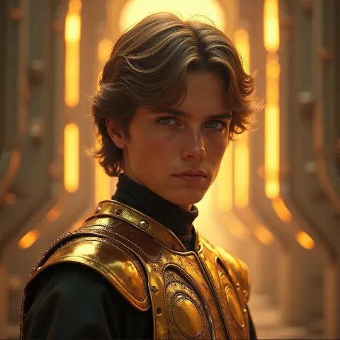 Luke Skywalker in Gleaming Gold Armor