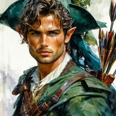 Robin Hood in High Fashion Illustration