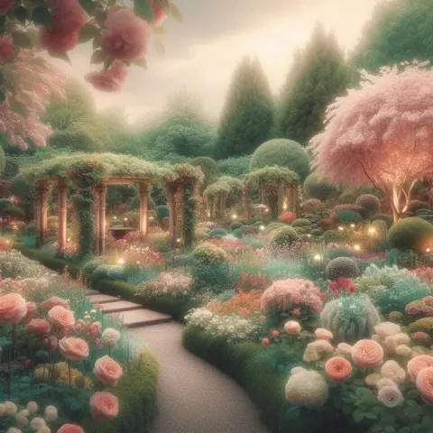 A dreamlike garden where dreams bloom