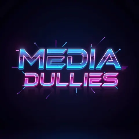 Neon Ironic Logo for Media Dullies