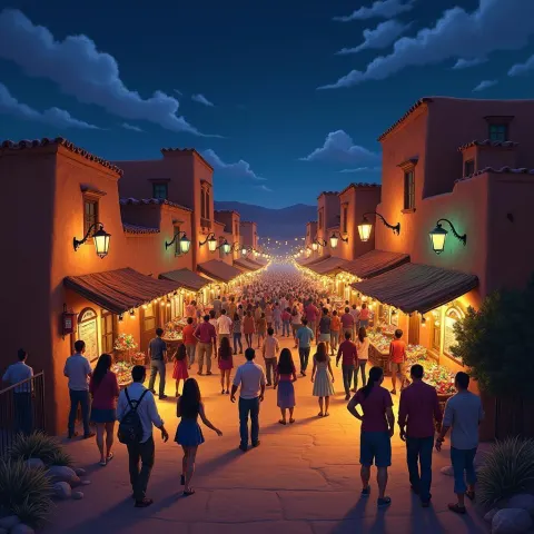 Festival Night in a Vibrant Adobe Kasbah