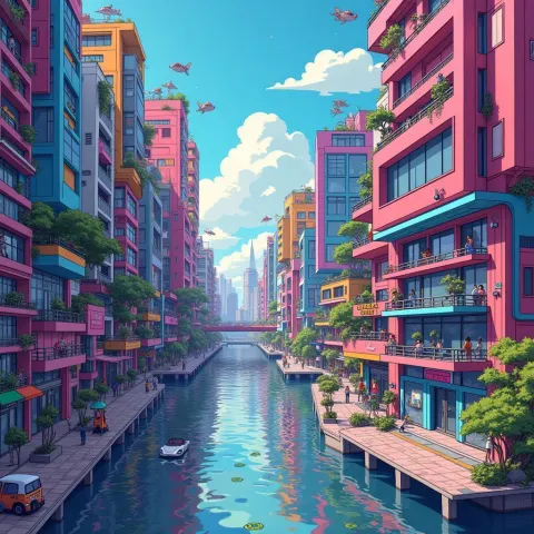 AI Generated World in Bold Anime Color
