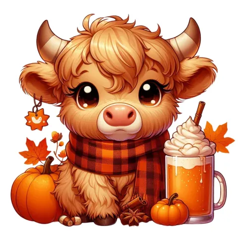 SVG: Halloween cute baby cow