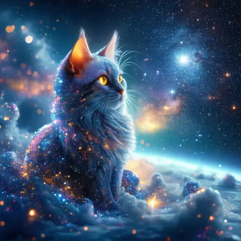 Galactic Cat Gleaming in Octane Starlight
