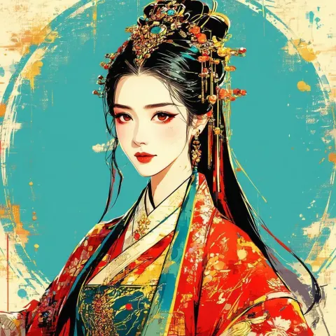 The Empress of China in Bold Comic Color