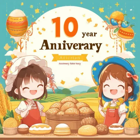 Anime Flyer for a Mill's Tenth Anniversary