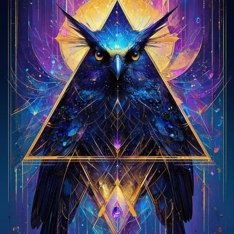 Opal Bowerbird Monster With Triangle Head