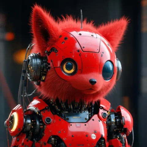 Realistic Grox Cyborg With Robotic Eye