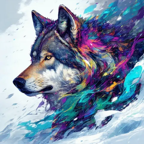 Colourful Wolf in Cinematic Fantasy Manga