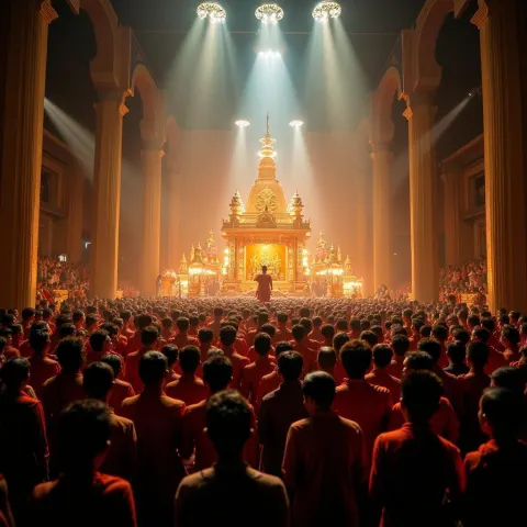 Vibrant Religious Ceremony in Cinemascope