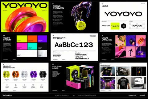 YOYOYO Playful Futuristic Brand Kit