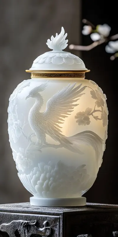 Chinese Style Phoenix Hotel Shelf Sculpture