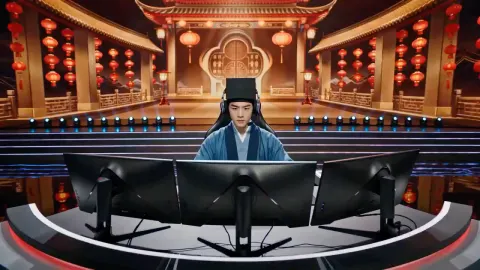 10-second Chinese Spring Festival Gala style stage performance: "Tang Bohu Esports Duel"
