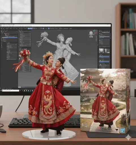 1/7 Scale Commercial Figure Creation with ZBrush Modeling Process and Original Toy Packaging Display