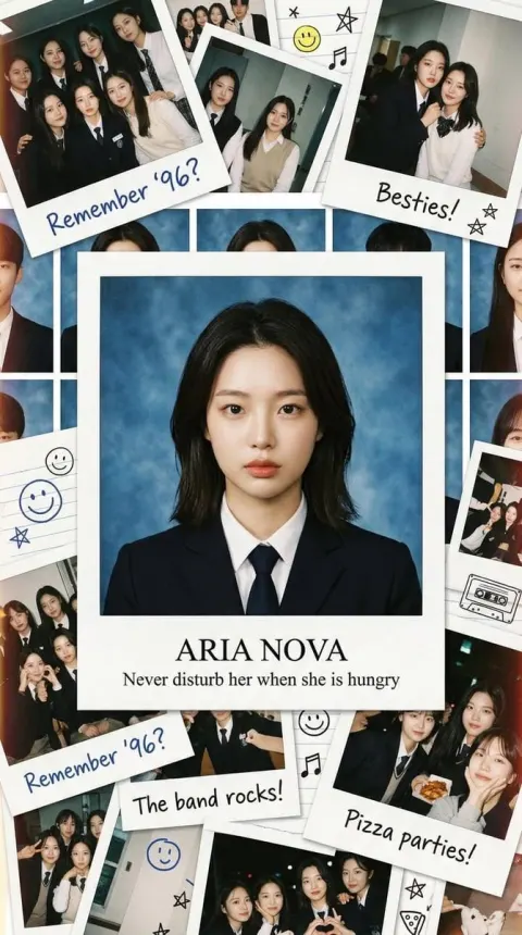 1990s High School Yearbook Collage Scene