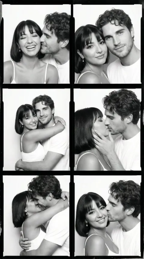 2x3 B&W Couple Contact Sheet Grid