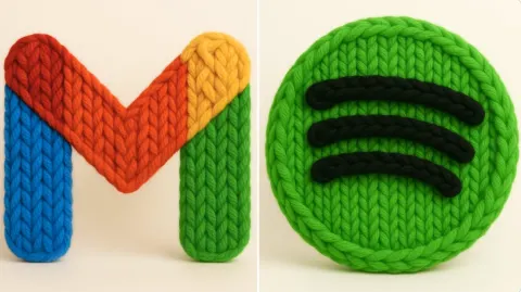 3D Photorealistic Render of Thick Thread Handwoven Logo