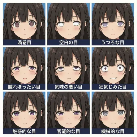 9 Grid Girl Eyes Variation Sticker