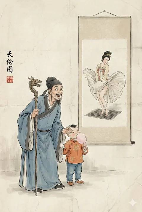 Analysis of 'Tian伦Tu Art' Funny Ink Painting