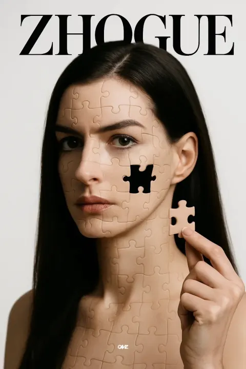 Anne Hathaway Puzzle Portrait Photography