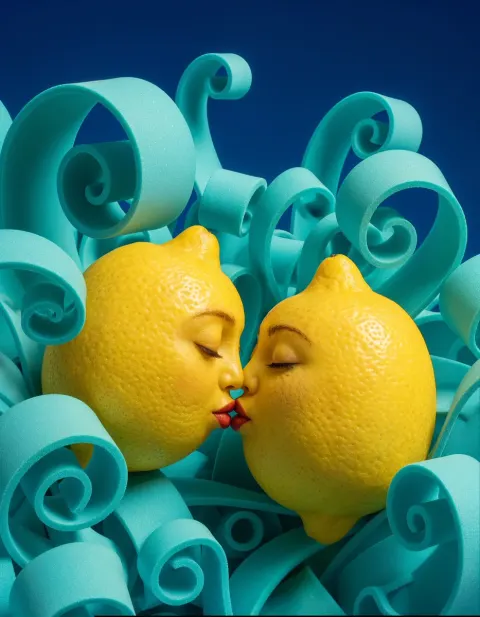 Anthropomorphic Lemons Close-up