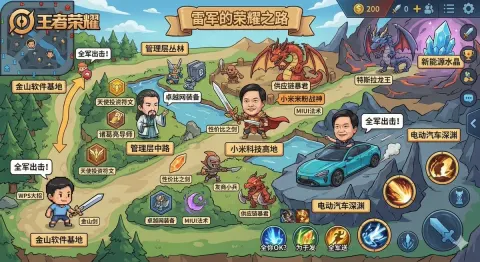 Career Map of Lei Jun, CEO of Xiaomi, in the Theme of King of Glory