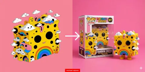 Cartoon to Funko Pop Figure Box