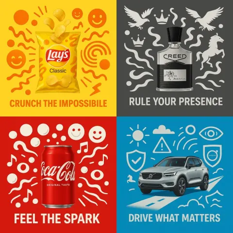 Center Product with Surreal Vector Illustrations