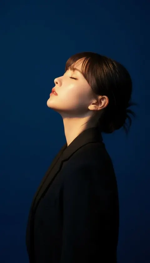 Cinematic Portrait of a Young Woman's Profile