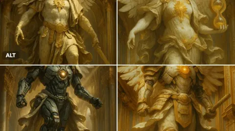 Colossal Marble Statue, Divine Majesty, Baroque Style