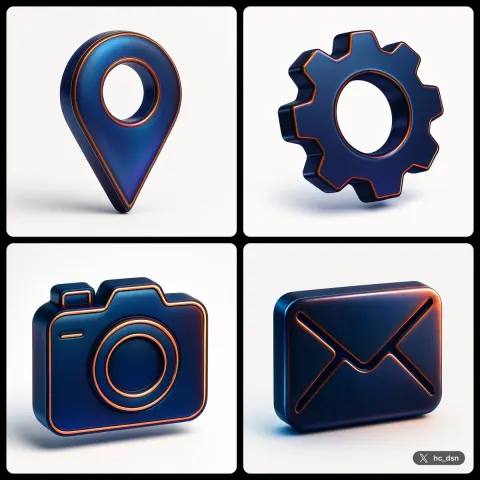 Create 1:1 Ratio Vector Icon - Deep Blue Base