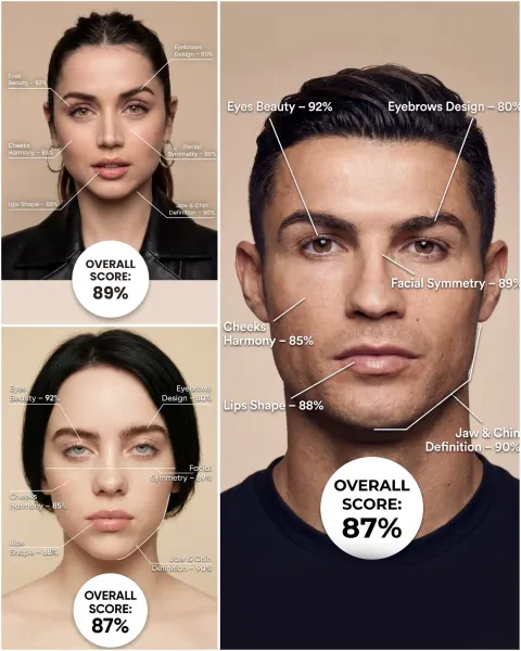 Create a High-Resolution Vertical Facial Aesthetic Report Poster