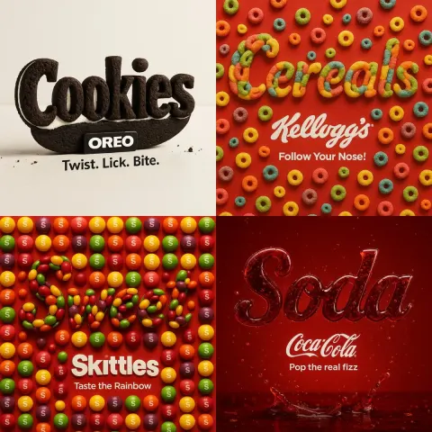 Create the word “[WORD]” made entirely from its real texture and styled using the identity of the most iconic 