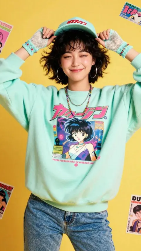 Cute Kawaii Japanese Fashion Photoshoot with Y2K Style