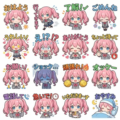 Cute LINE Stickers for High School Girls