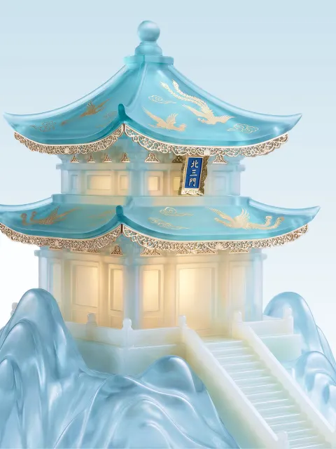 Exquisite Miniature Traditional Chinese Pavilion Artwork