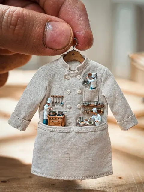 Extreme Detailed Miniature Diorama: Tiny Chef's Jacket