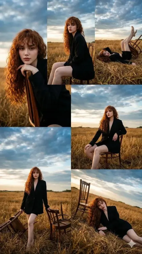 Fashion Editorial: Meadow & Chairs
