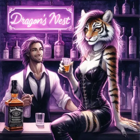 Dragon’s Nest Bar Scene with Characters