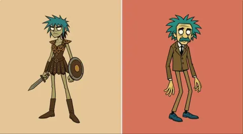 Gorillaz Style Portrait Design