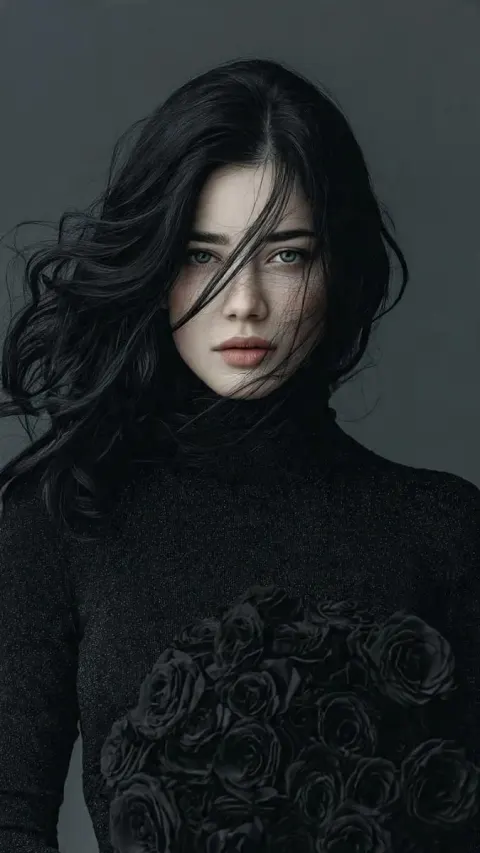 Gothic Elegance Cinematic Portrait