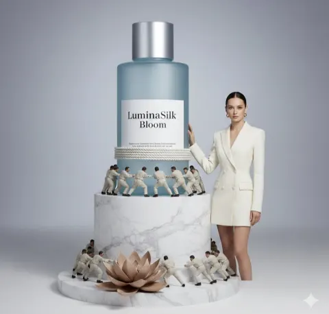 High-end perfume advertisement concept