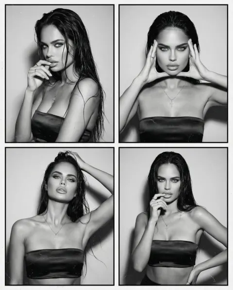 High-Fashion Black and White Editorial Photo Collage