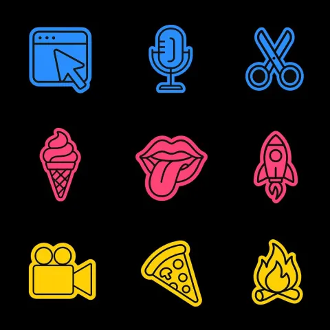 High-Resolution Flat Outline Icon Design