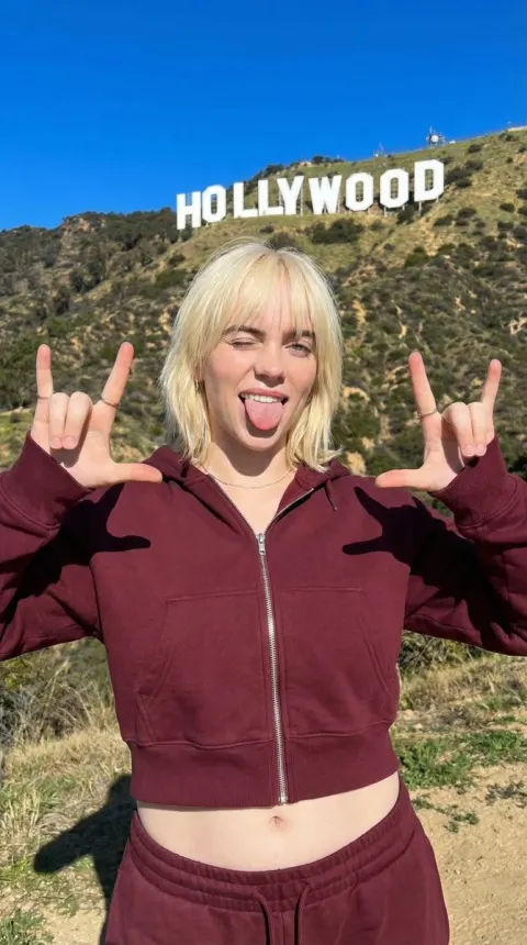 Hollywood Hills Fitness Woman Playful Pose